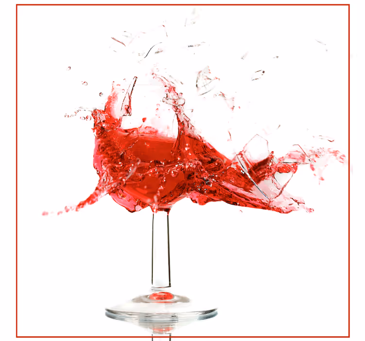 Knust glass vin flere glassbrikke - Tenstickers