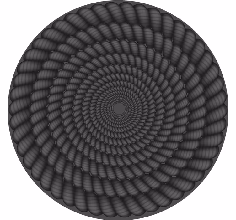 Spiralmønster rundt underlag - Tenstickers