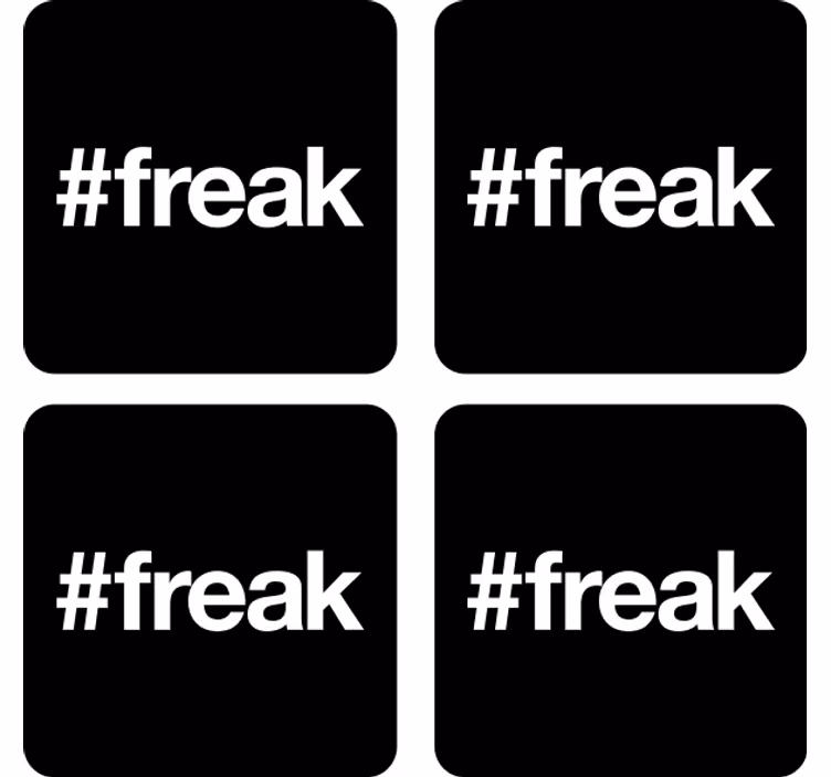 Svart bakgrunn med hashtag underlag nerdete - Tenstickers