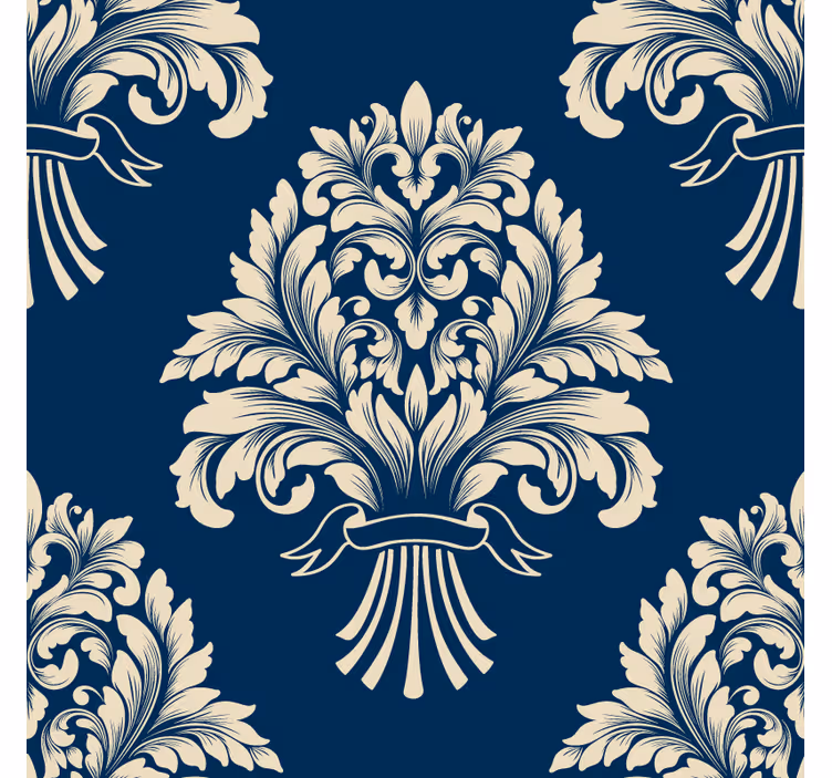 Vintage underlag med intrikate bladmotiver - Tenstickers