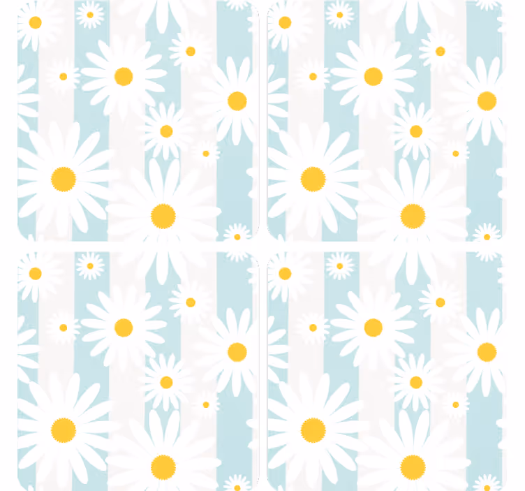 Daisy blomsterdesign underlag nerdete - Tenstickers