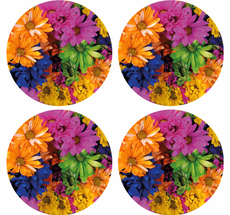 Moderne underlag med livlige botaniske arrangementer - Tenstickers