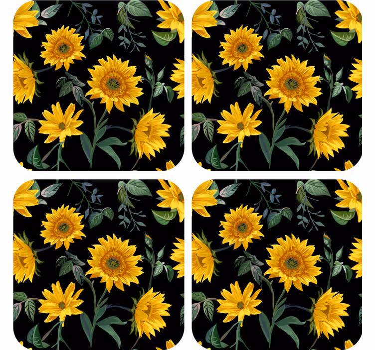 Underlag moderne solsikke blomsterdesign - Tenstickers