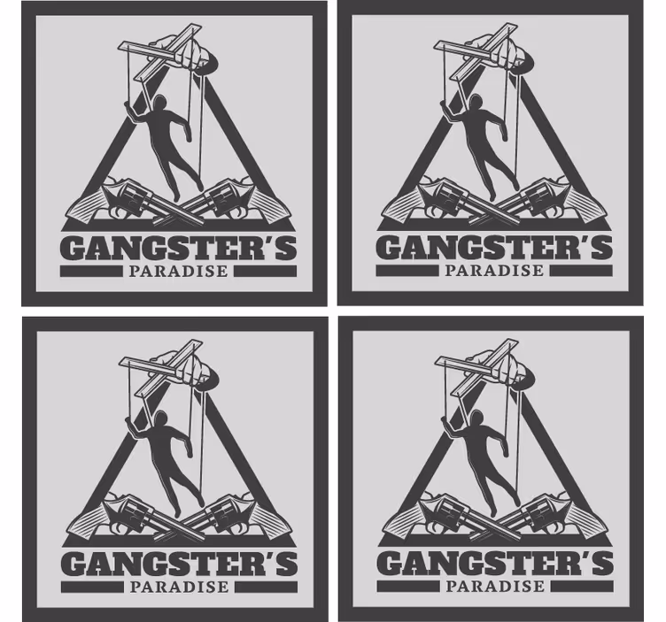 Gangsterinspirert illustrasjon underlag øl - Tenstickers