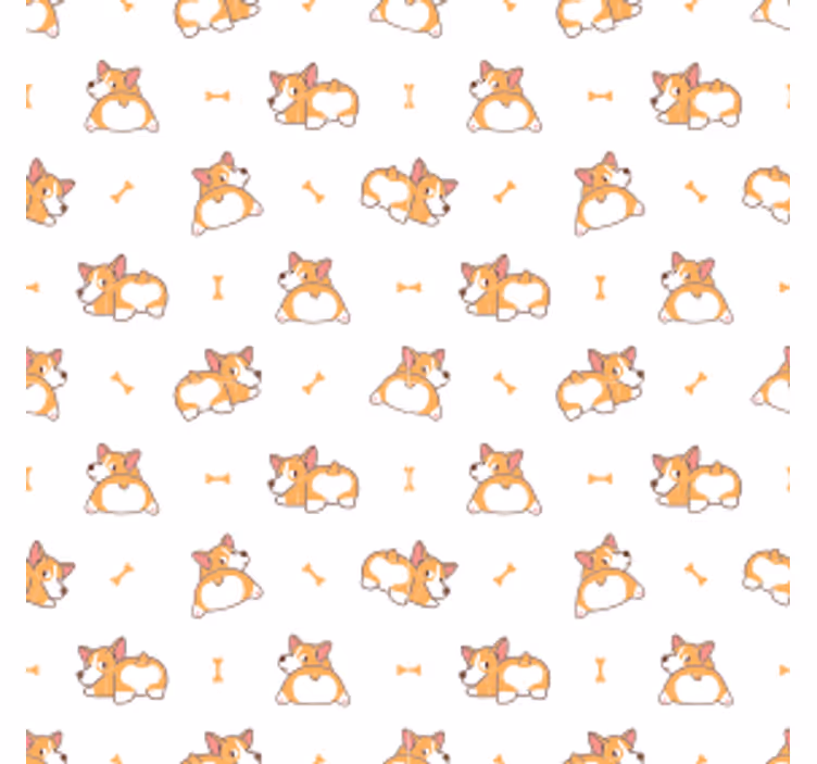 Underlag nerdete lekent corgi-mønster - Tenstickers
