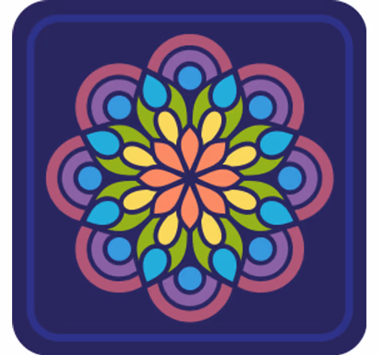 Fargerikt blomsterdesign underlag - Tenstickers