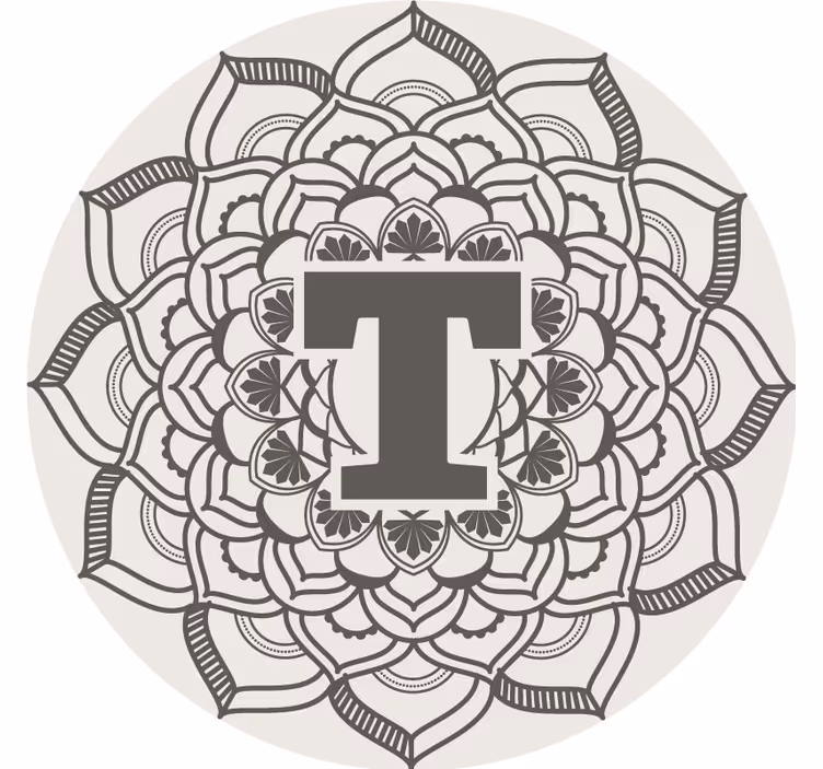 Floral monogram dekorasjon underlag øl - Tenstickers