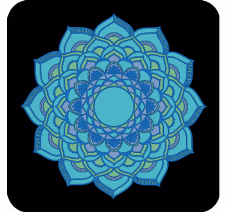 Underlag intrikate blå blomster - Tenstickers