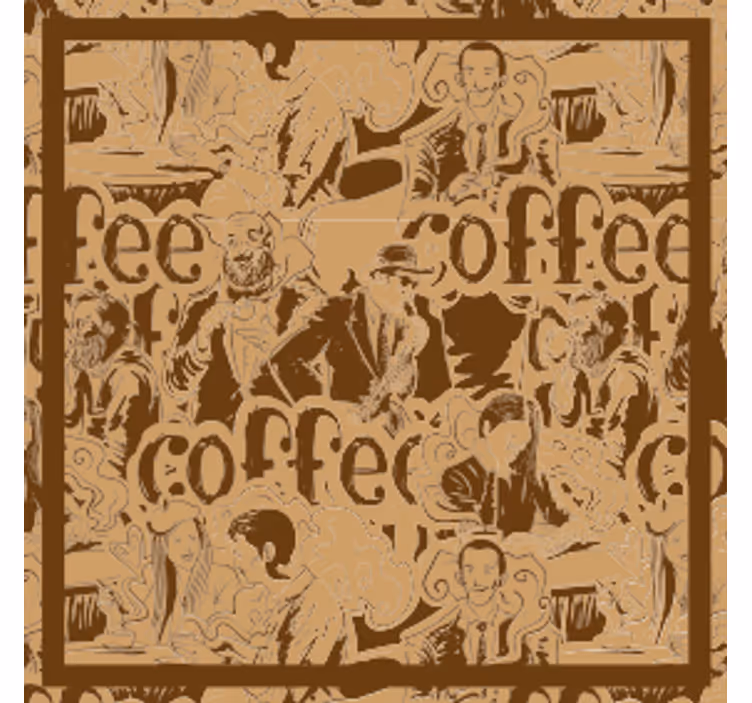 Vintage kaffefigurer underlag - Tenstickers