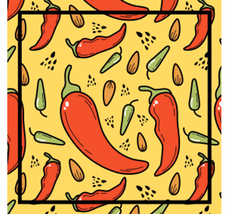 Underlag moderne chilipepper mønster - Tenstickers
