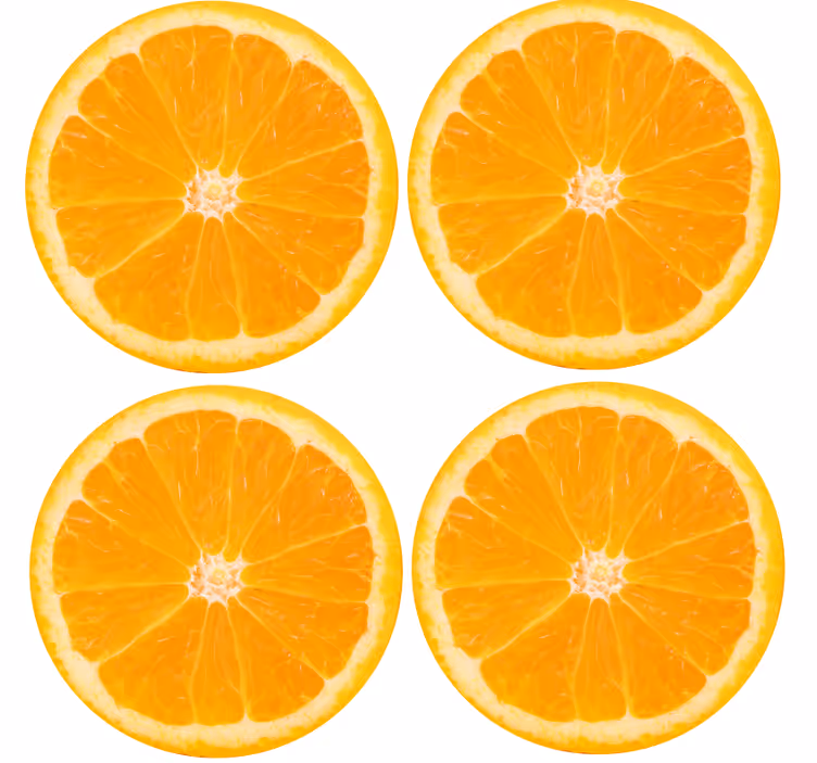 Underlag moderne sitrusfruktskiver arrangement - Tenstickers