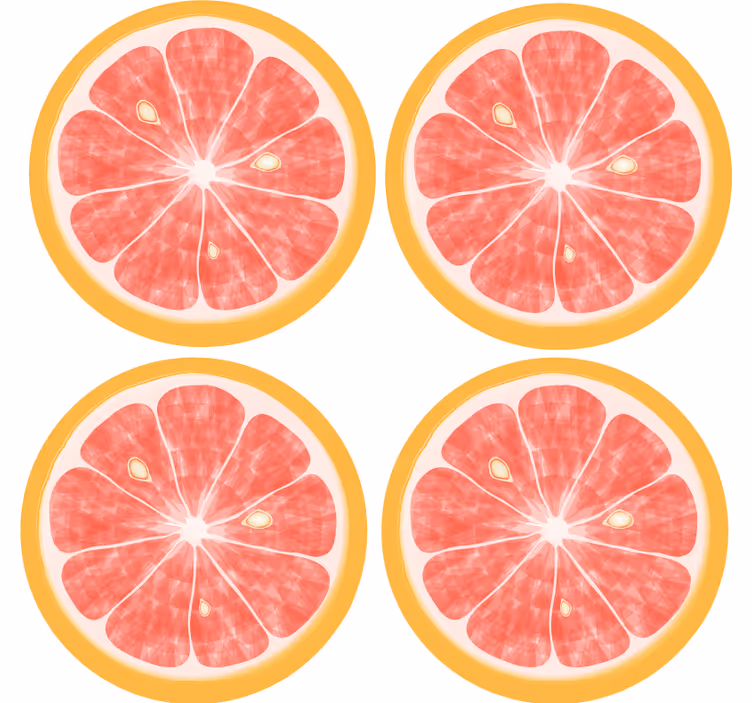 Citrus skive mønster underlag nerdete - Tenstickers
