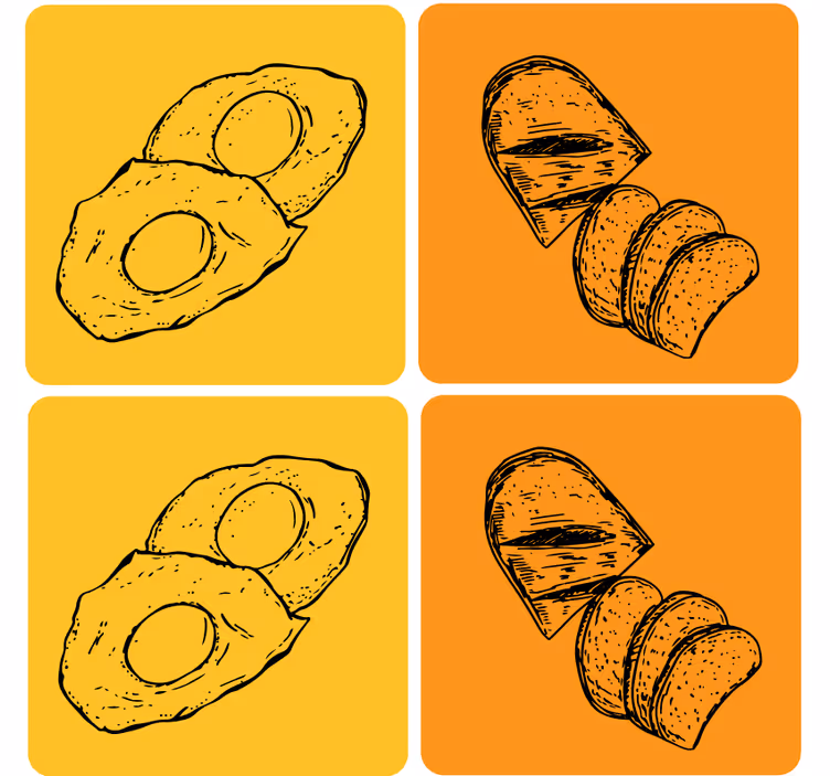 Underlag moderne avokado og brød - Tenstickers