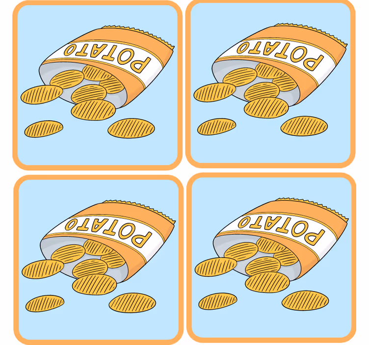Chips flere vinyl drikke-underlegg - Tenstickers