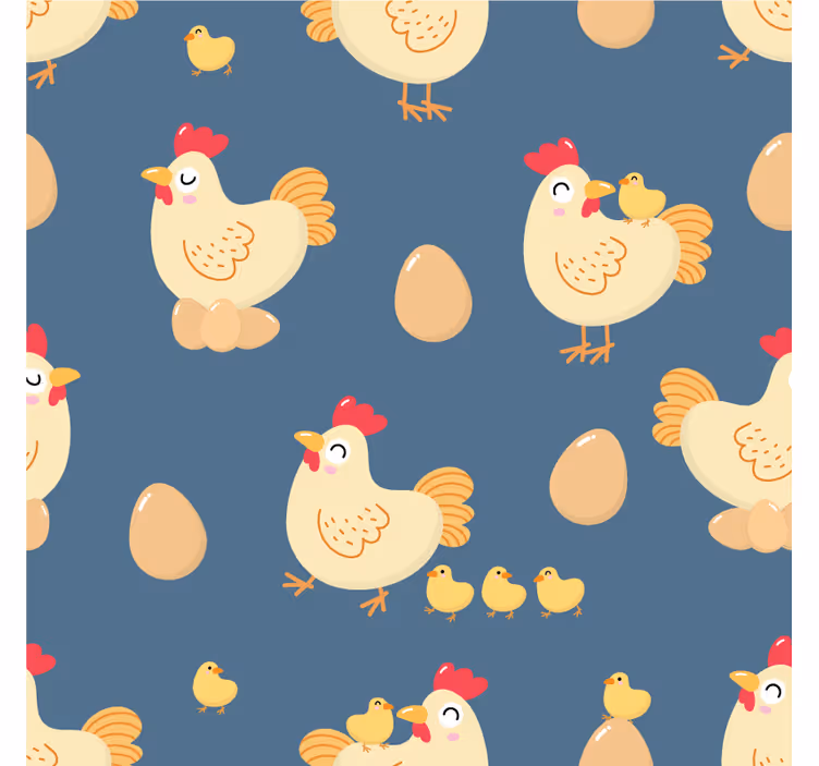 Underlag nerdete lekne høner med egg - Tenstickers