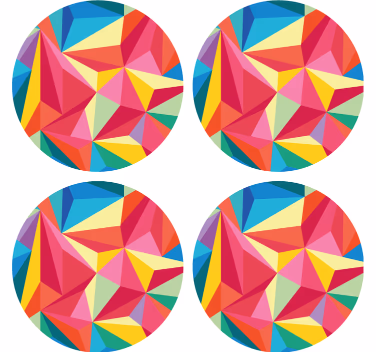 Fargerike geometriske mønstre underlag - Tenstickers
