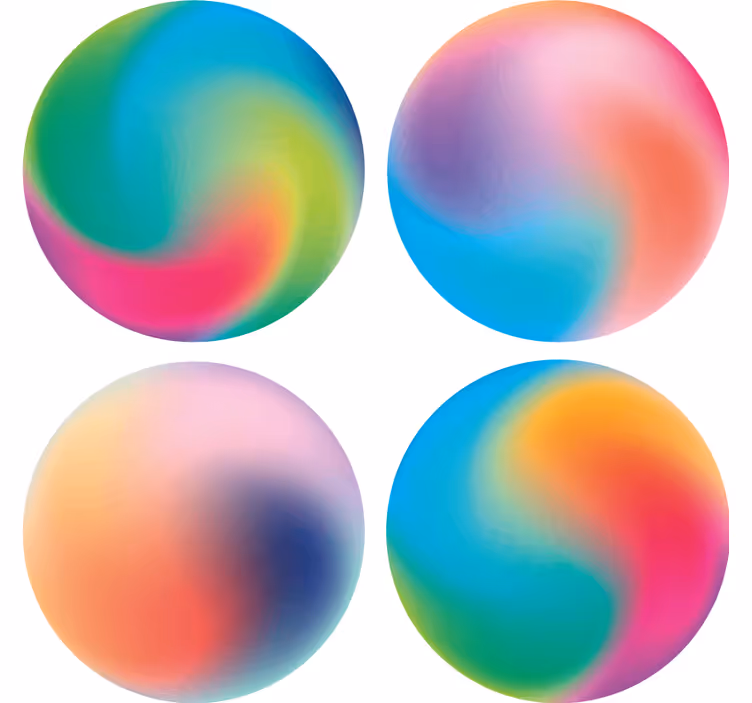 Fargerike virvlende mønstre underlag - Tenstickers