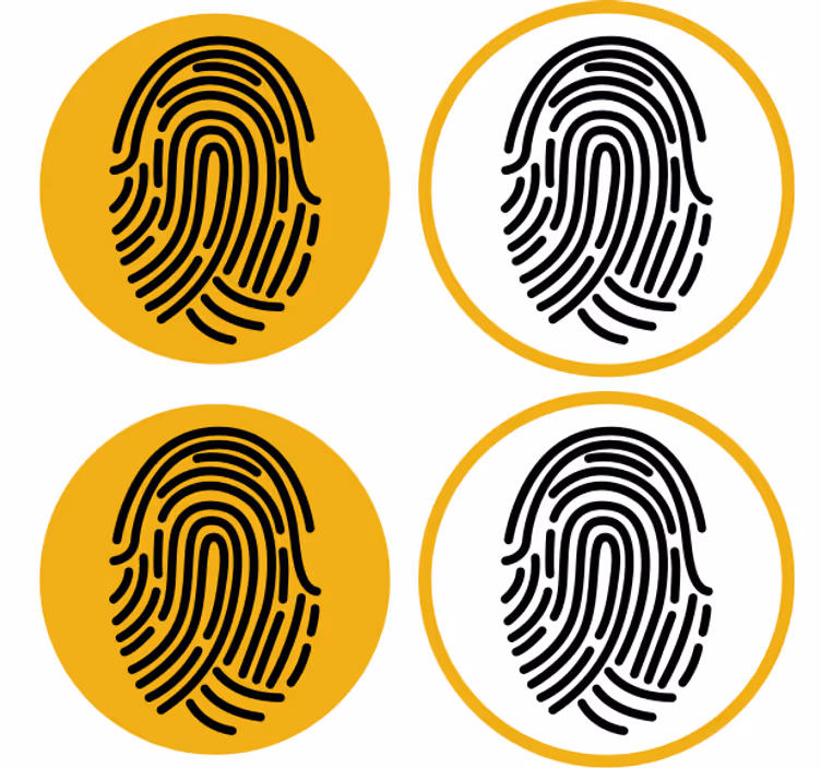 Unike fingeravtrykk motiver underlag nerdete - Tenstickers