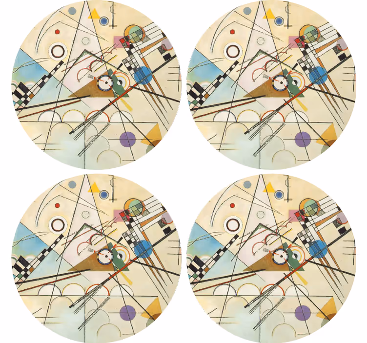 Geometrisk sirkulært motiv underlag - Tenstickers