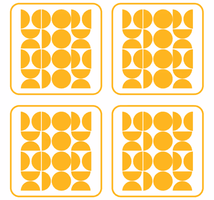 Geometriske formmotiver underlag - Tenstickers