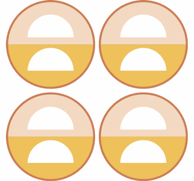 Underlag nerdete geometriske halvsirkler - Tenstickers