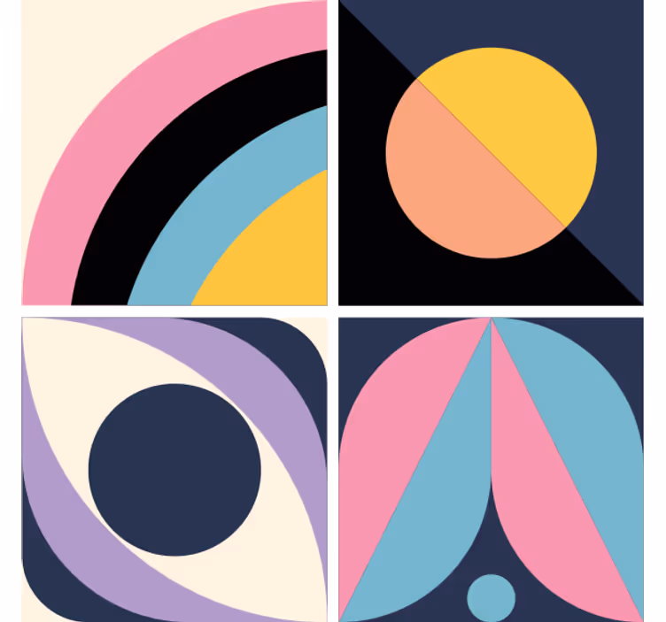 Moderne underlag geometriske fargeblokker - Tenstickers