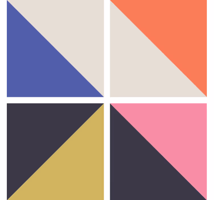 Geometriske flerfargede vinkler underlag - Tenstickers