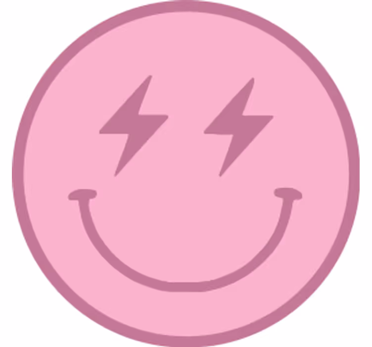 Rosa lyn smiley ansikt underlag moderne - Tenstickers