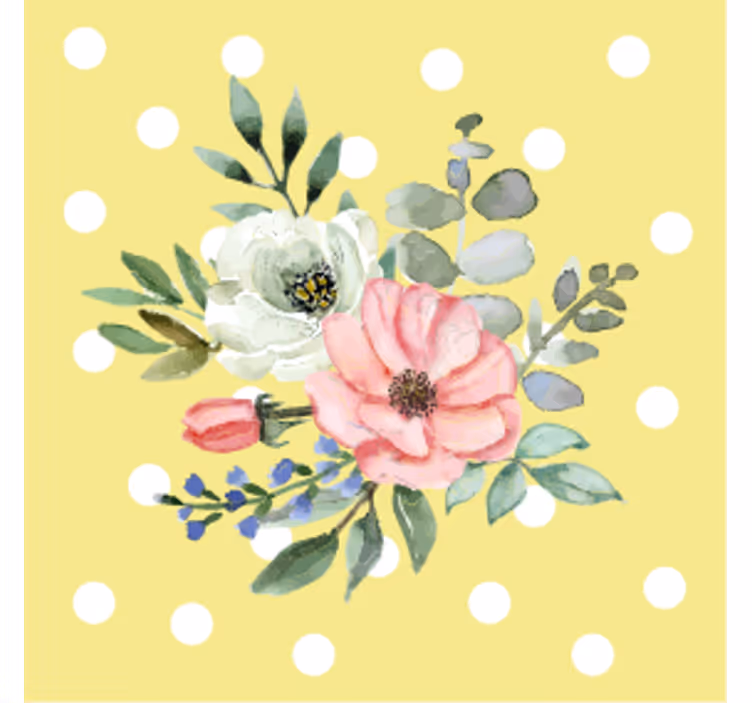 Orkidé gul bakgrunn blomst vintage underlag - Tenstickers
