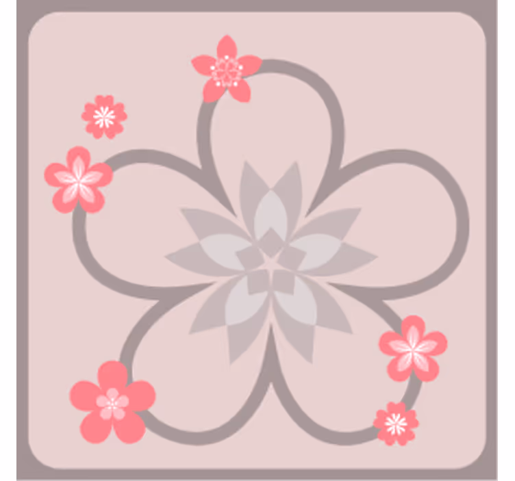 Underlag moderne med blomstrende elegant mønster - Tenstickers