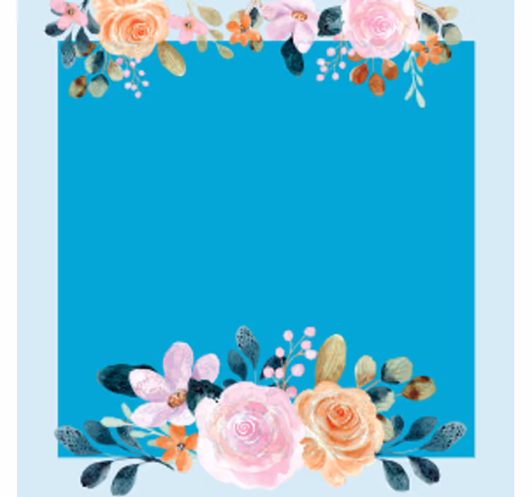 Underlag tilpasset blomstermotiv rektangulær - Tenstickers