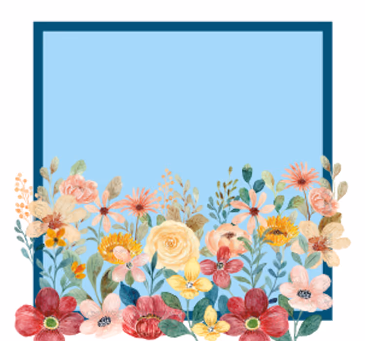 Underlag tilpasset blomstermønsterdesign - Tenstickers
