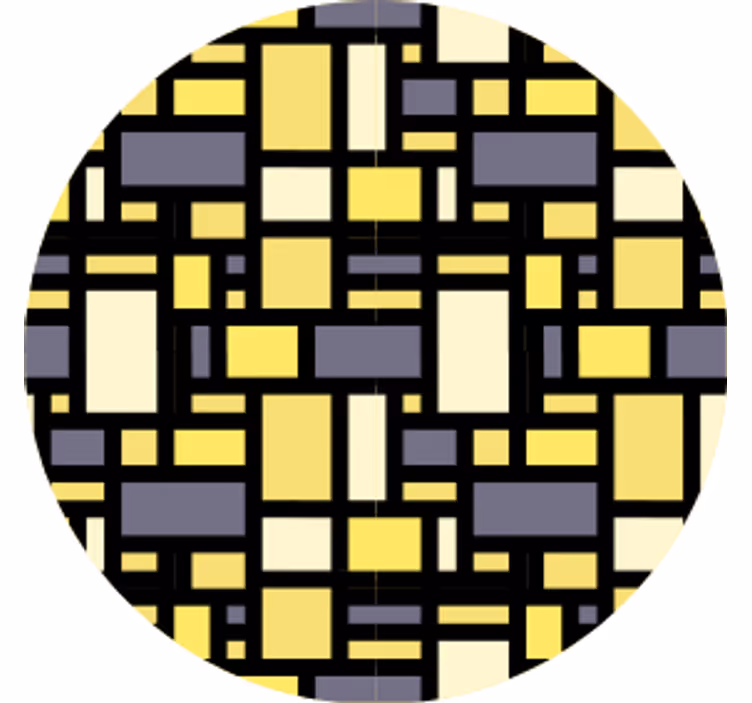 Underlag geometrisk gult og grått mønster - Tenstickers