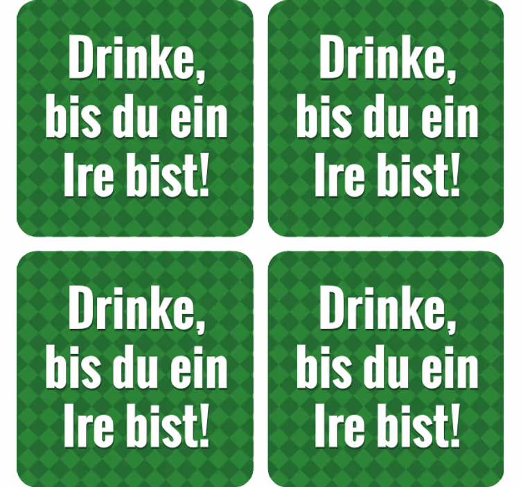 Grønn rutete sitater underlag øl - Tenstickers