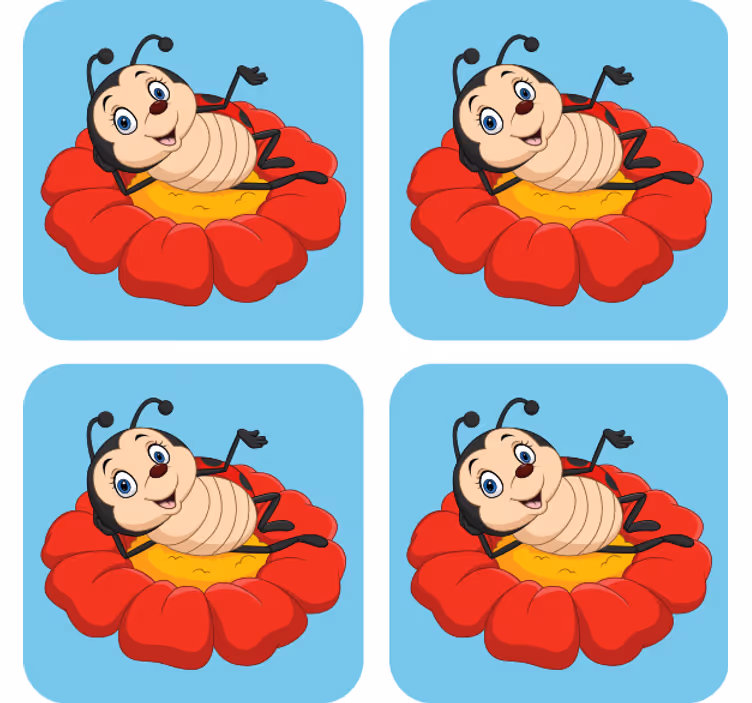 Glad insektfigur underlag nerdete - Tenstickers