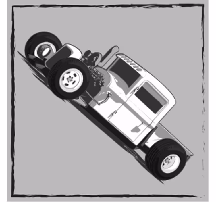 Tidøs hot rod skildring underlag nerdete - Tenstickers
