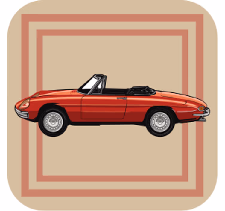 Vintage underlag klassisk konvertibel illustrasjon - Tenstickers