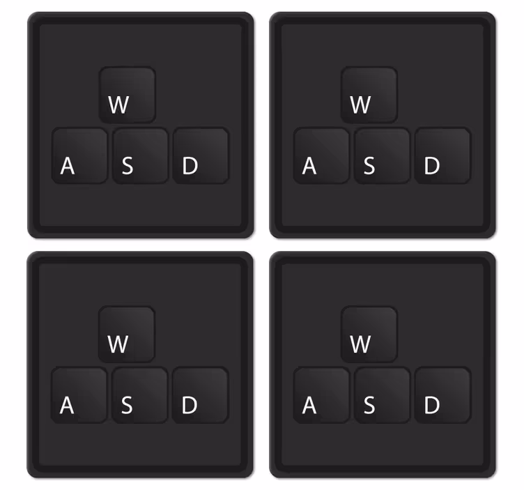 Tastaturknapper i ensfarget underlag nerdete - Tenstickers