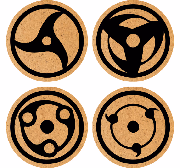 Anime tegn og symboler underlag nerdete - Tenstickers