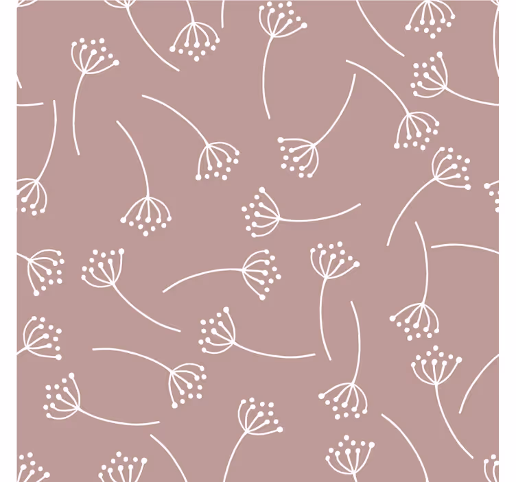 Underlag med blomsterlinjemotiv - Tenstickers