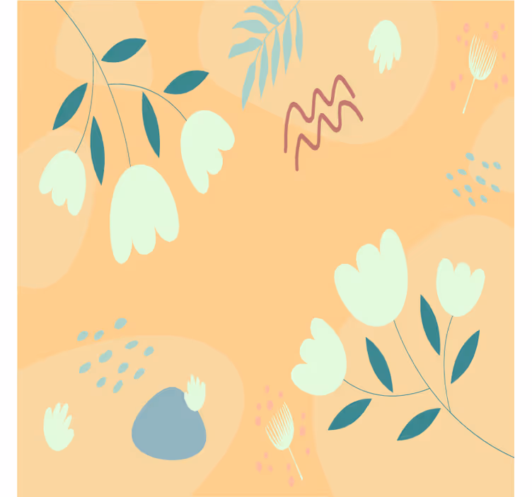 Underlag moderne blomster minimalistiske mønstre - Tenstickers