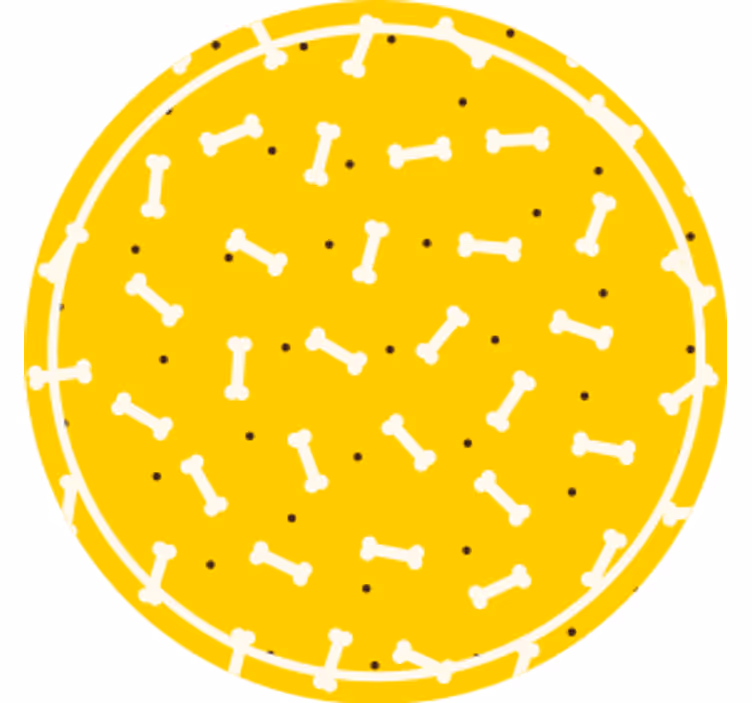Bone pattern rundt underlag nerdete - Tenstickers