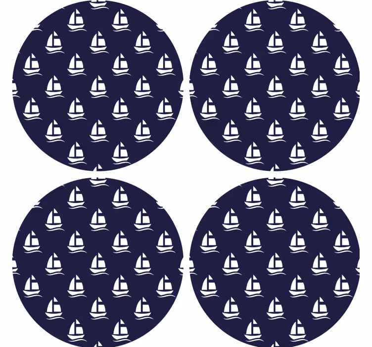 Underlag øl med maritim seilbåtmotiv - Tenstickers