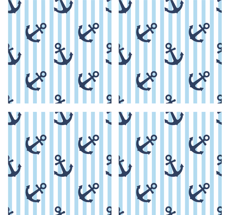 Underlag nerdete med nautisk anker mønster - Tenstickers