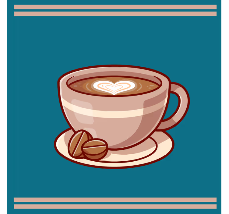 Kaffekopp med hjerte underlag moderne - Tenstickers