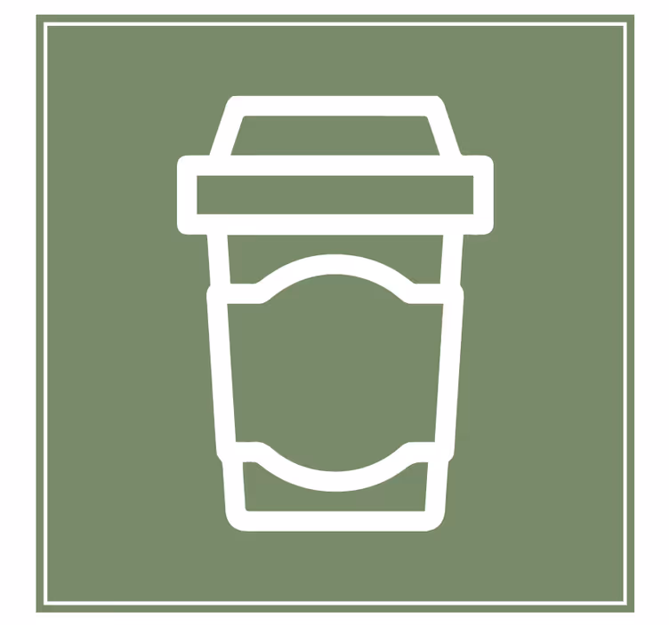 Fantastisk kaffekopp piktogram underlag moderne - Tenstickers