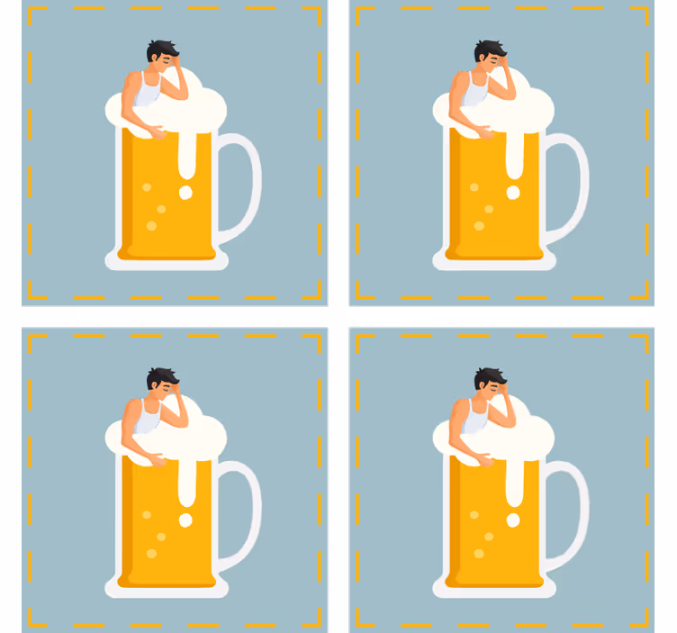 Underlag øl avslappende ølkrus illustrasjon - Tenstickers