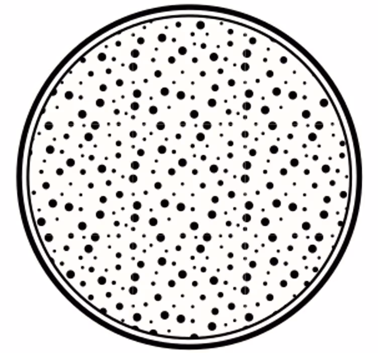 Underlag med svart prikkemønster - Tenstickers