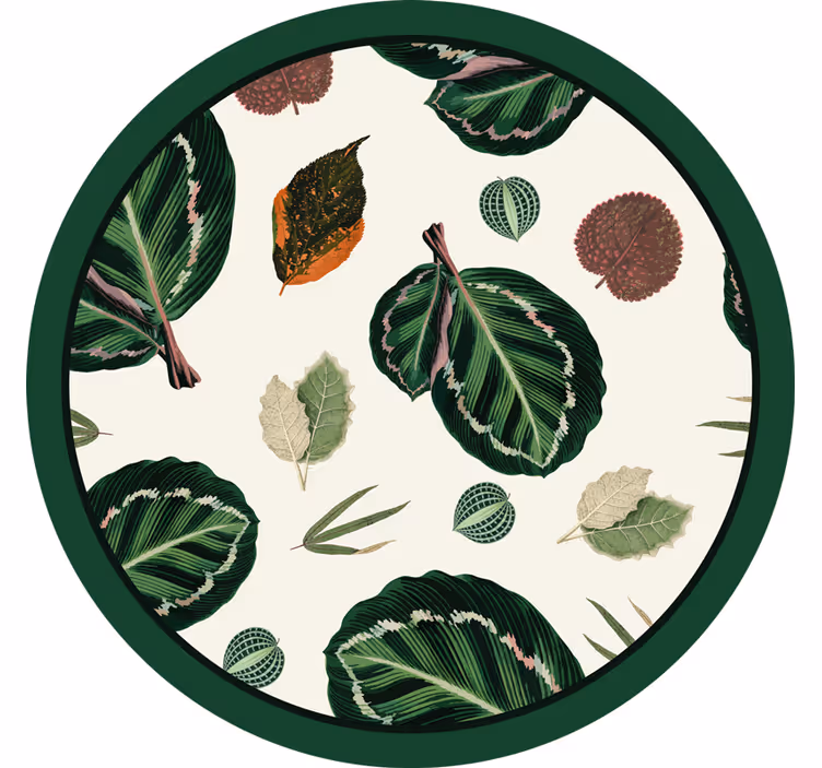 Leaf patterns motif underlag - Tenstickers