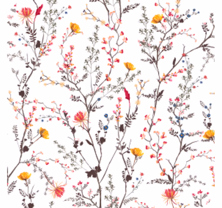 Floral grenmønster underlag - Tenstickers
